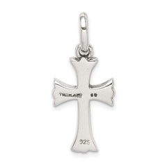 Sophia Jewelers 925 Sterling Silver Antiqued Cross Pendant in Solid Design