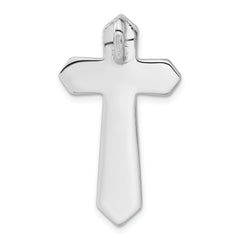 Sterling Silver Rhodium Stellux Crystal & Enamel Cross Slide