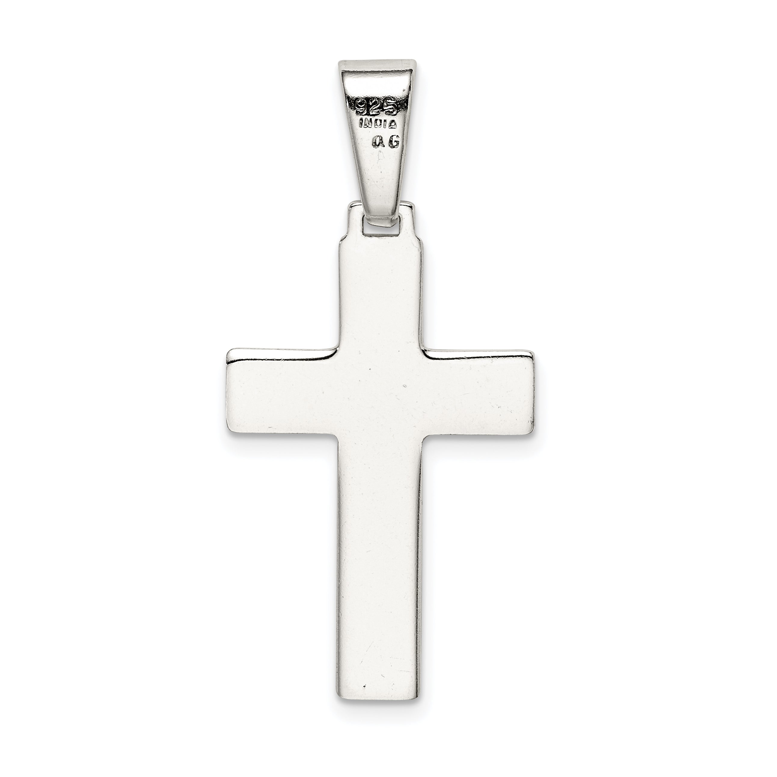 Sterling Silver Polished Cross Pendant