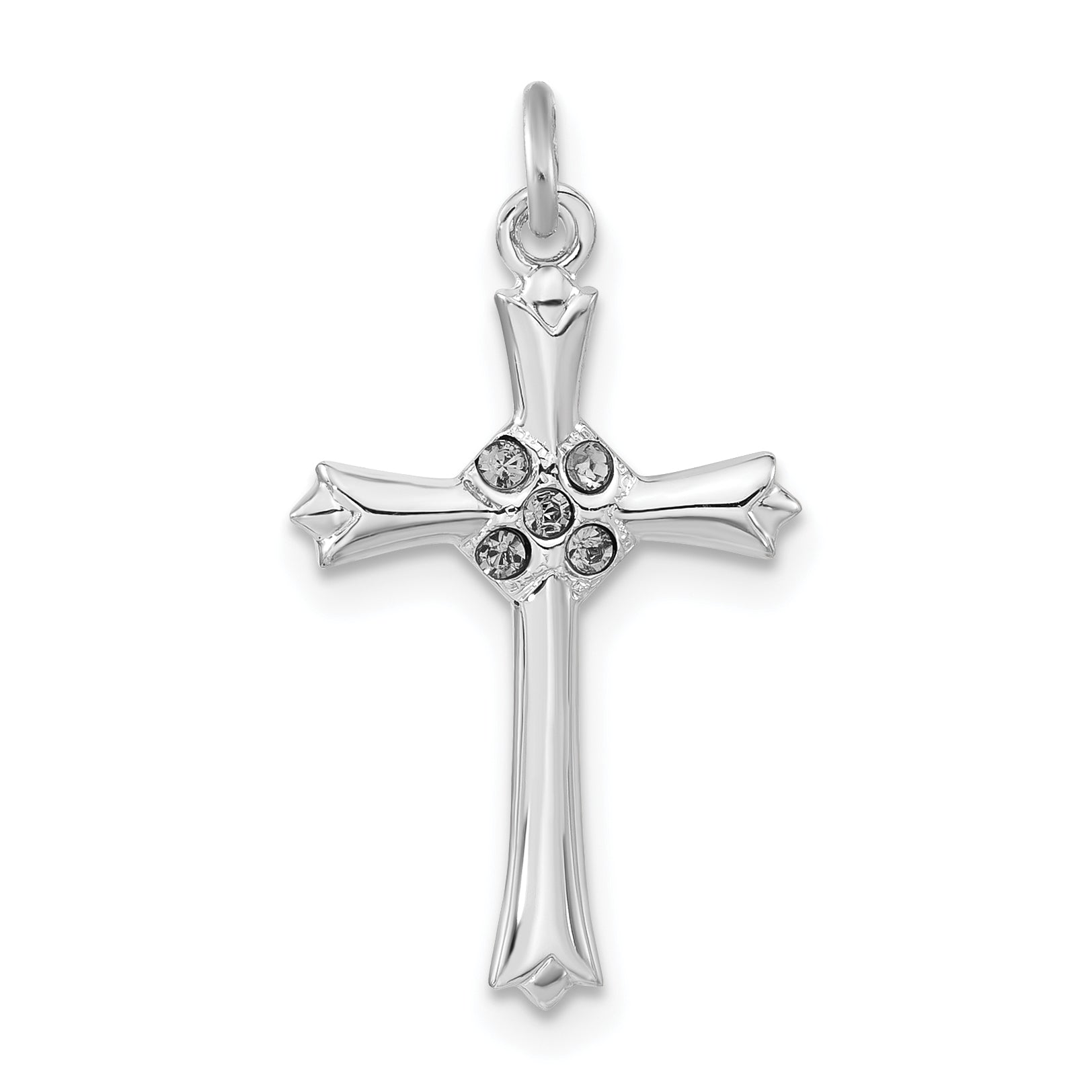 Sterling Silver CZ Cross Pendant