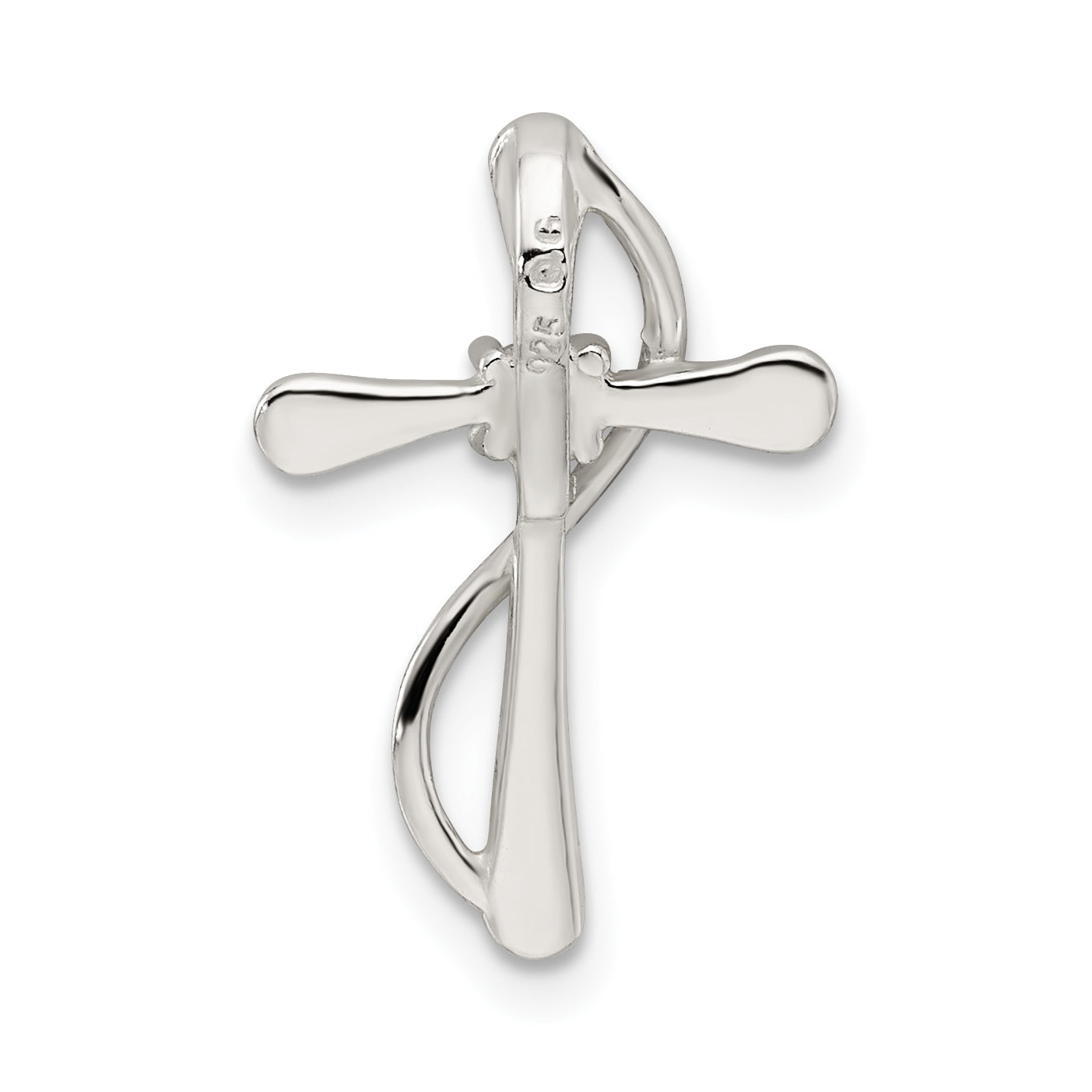 Sophia Jewelers 925 Sterling Silver Polished CZ Cross Pendant