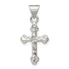 Sterling Silver Cross with CZ Pendant