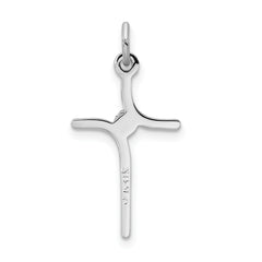 Sophia Jewelers Sterling Silver CZ Cross Pendant Rhodium-Plated Elegance