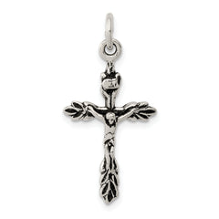 Sterling Silver Antiqued Crucifix Charm