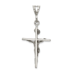 Sterling Silver 925 Crucifix Charm with Polished Antique Design