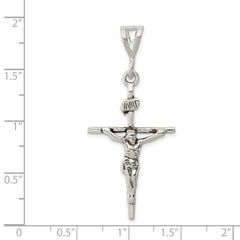 Sterling Silver 925 Crucifix Charm with Polished Antique Design