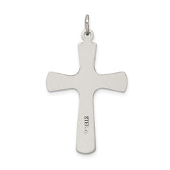 Sterling Silver 925 Crucifix Pendant with Satin Antiqued Finish