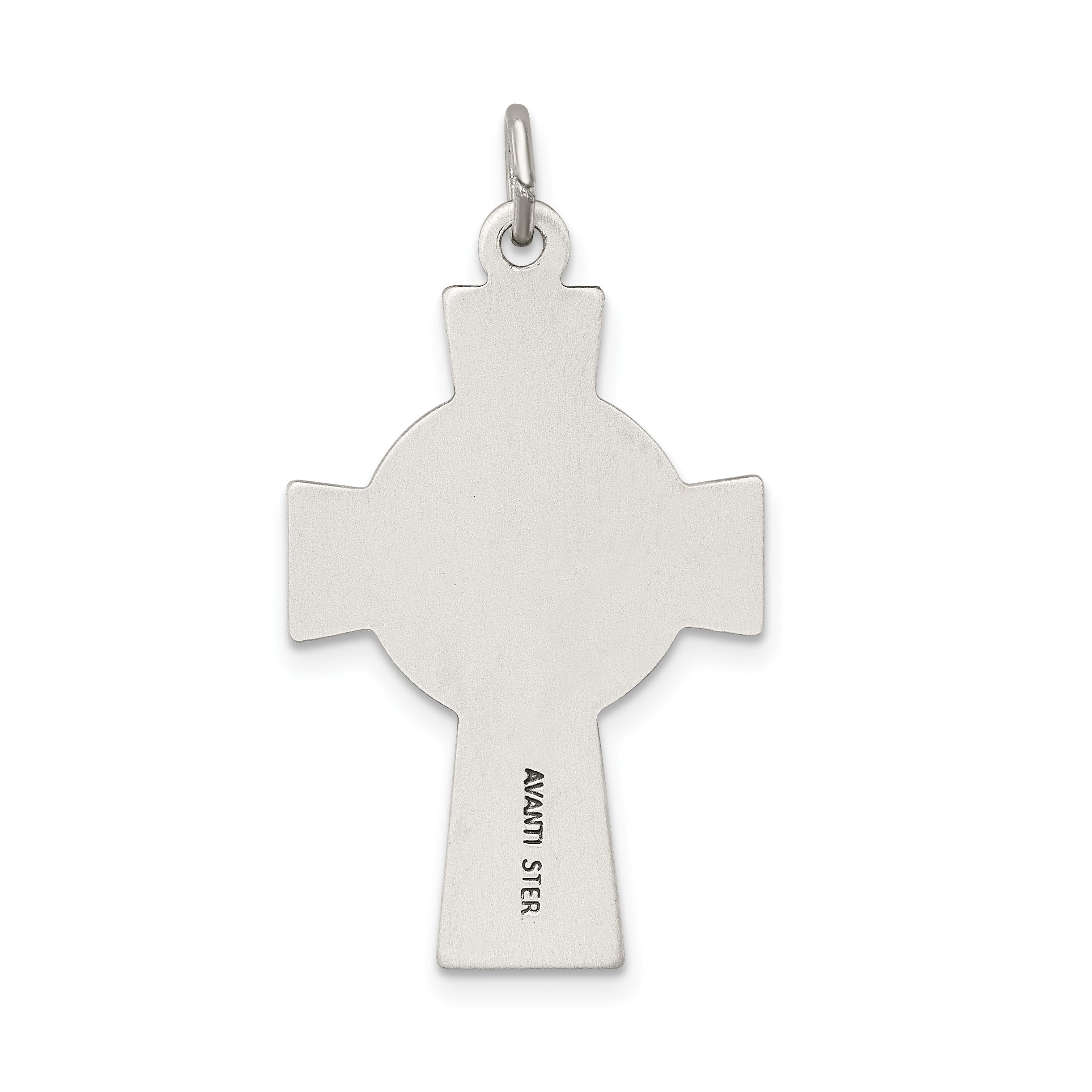 Sterling Silver 925 Cross Pendant with Antiqued Satin Finish