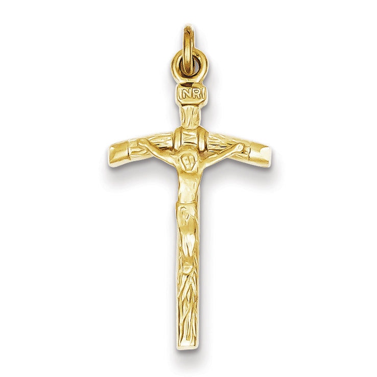 Sterling Silver Vermeil Pope Crucifix Pendant