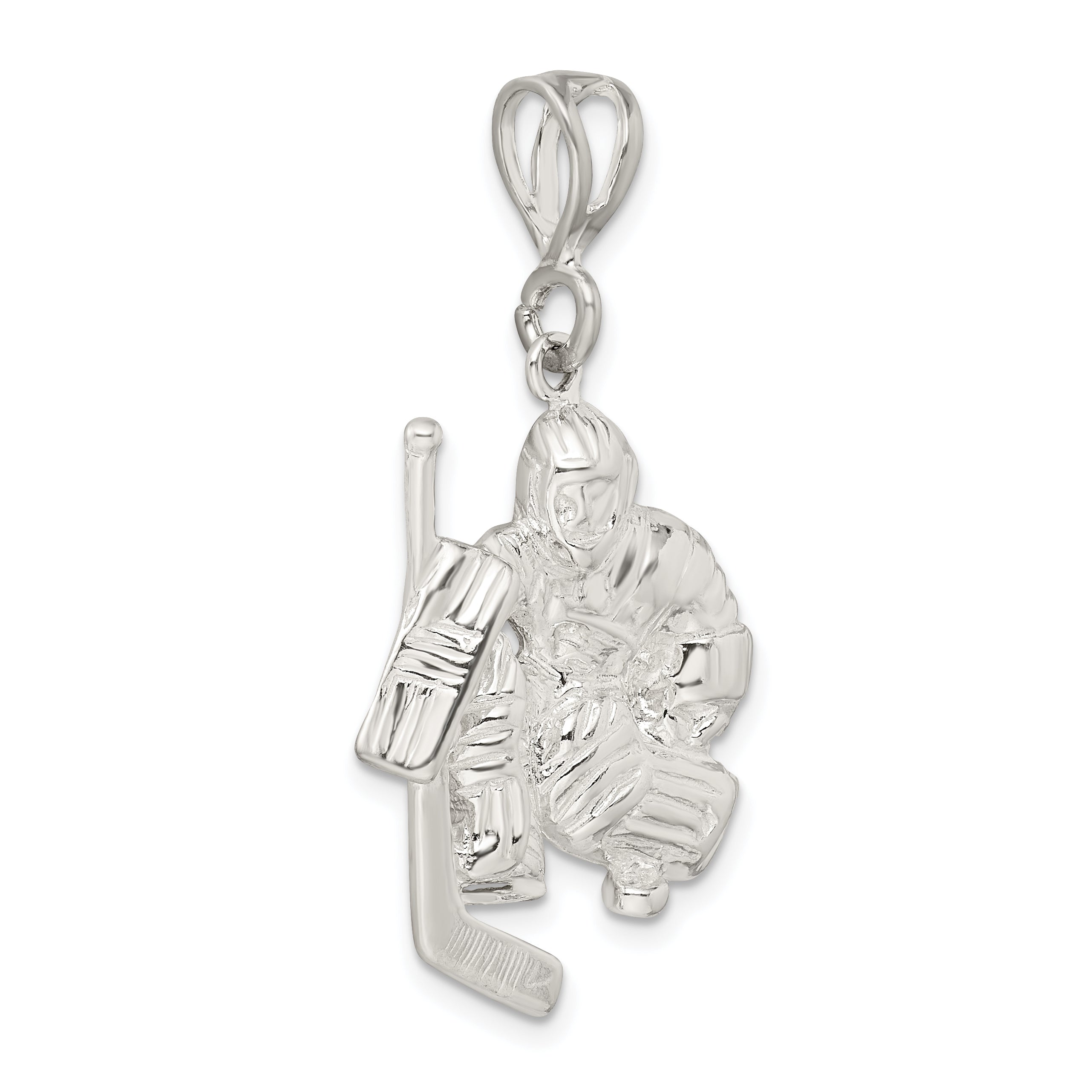 Sophia Jewelers Men's Sterling Silver 925 Polished Goalie Charm