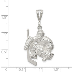 Sophia Jewelers Men's Sterling Silver 925 Polished Goalie Charm