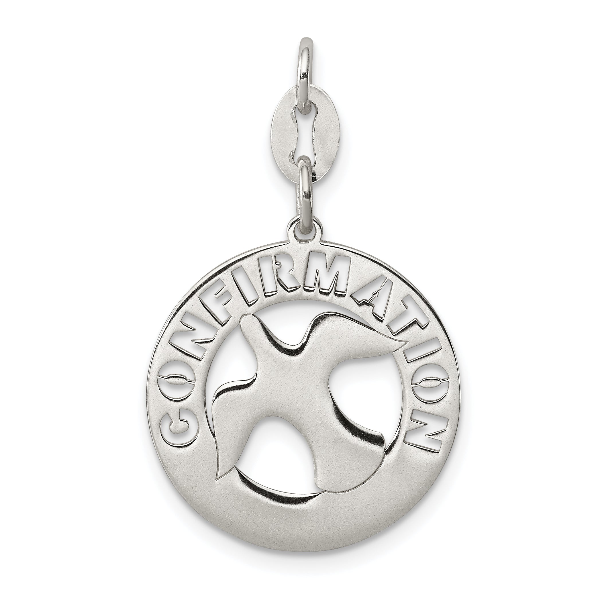 Sterling Silver Polished Confirmation Dove Charm