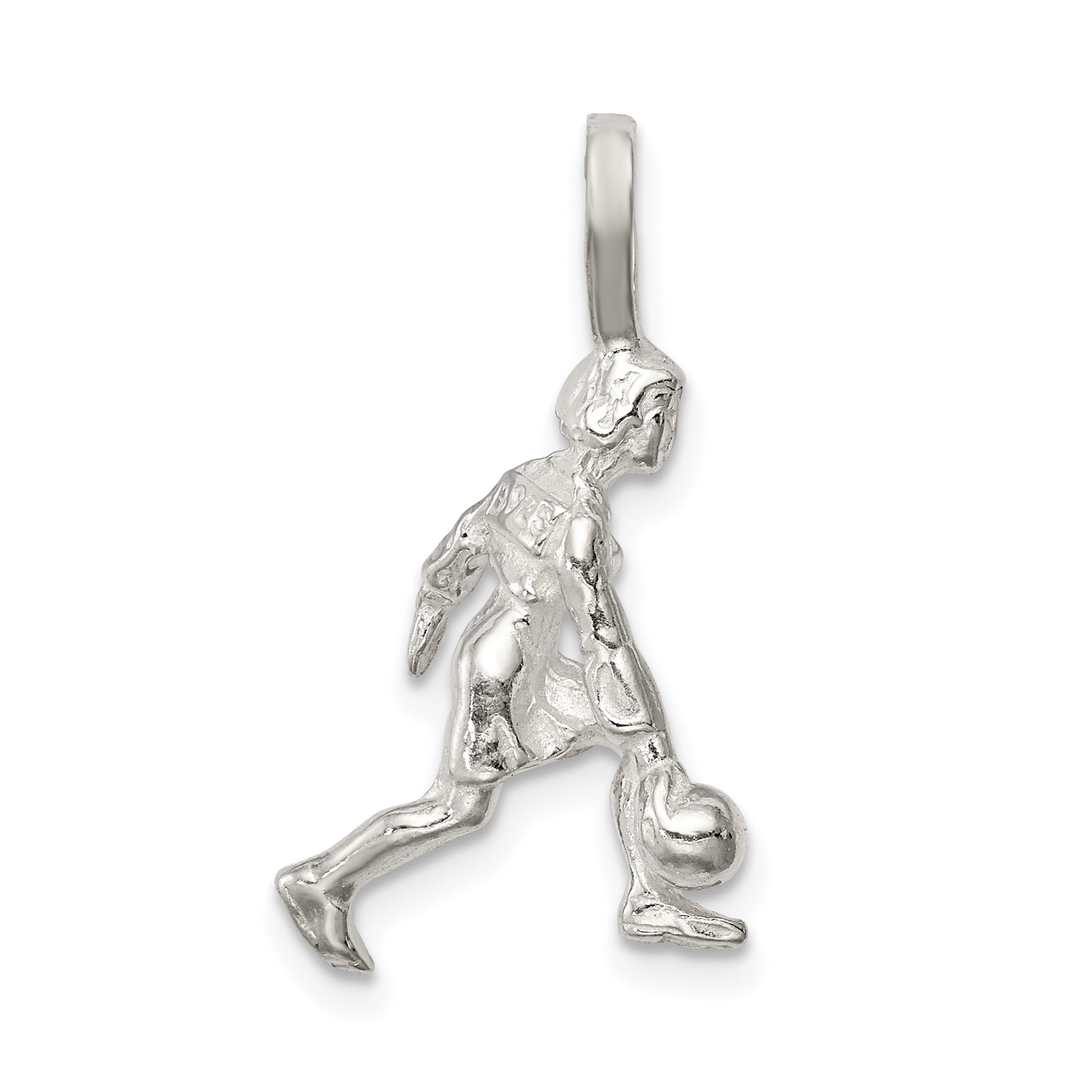 Sterling Silver Lady Bowler Charm