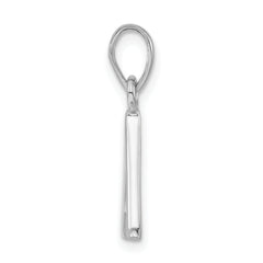 Unisex Sterling Silver Polished Initial A Pendant with Diamond-Cut Design