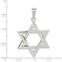 Sophia Jewelers 925 Sterling Silver Star of David Polished Pendant