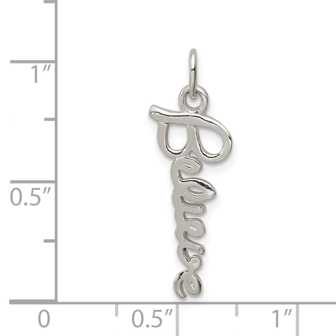 Sterling Silver Believe Pendant