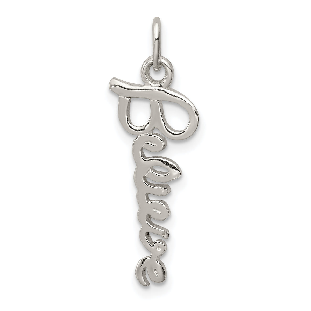 Sterling Silver Believe Pendant