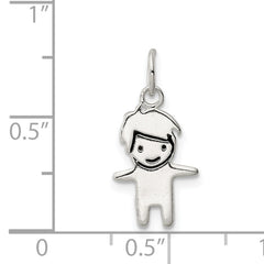 Sterling Silver Enameled Boy Charm