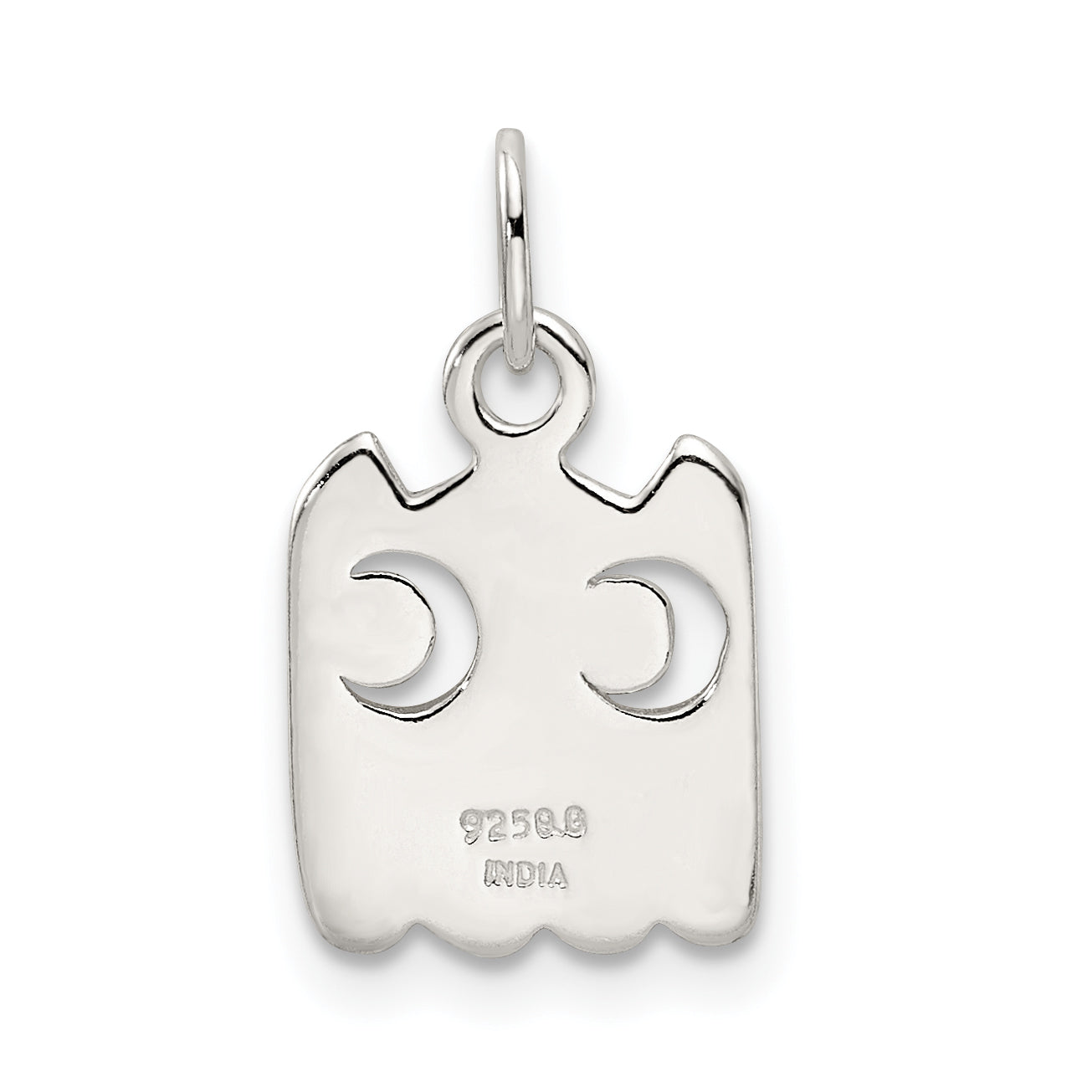 Sterling Silver 925 Polished Owl Charm with Yellow Enamel for Kids