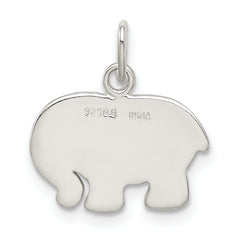 Sterling Silver Enameled Elephant Charm