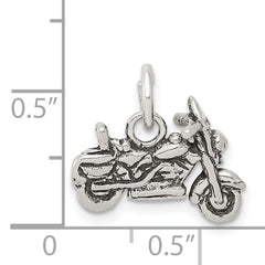 Sophia Jewelers 925 Sterling Silver Antiqued 3D Motorcycle Charm Pendant