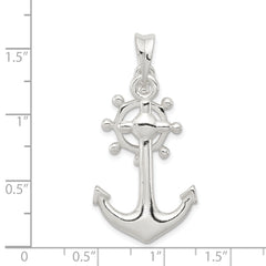 Sterling Silver Polished Anchor Pendant