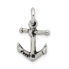 Sterling Silver 925 Anchor Charm with Antique Finish - Nautical Elegance