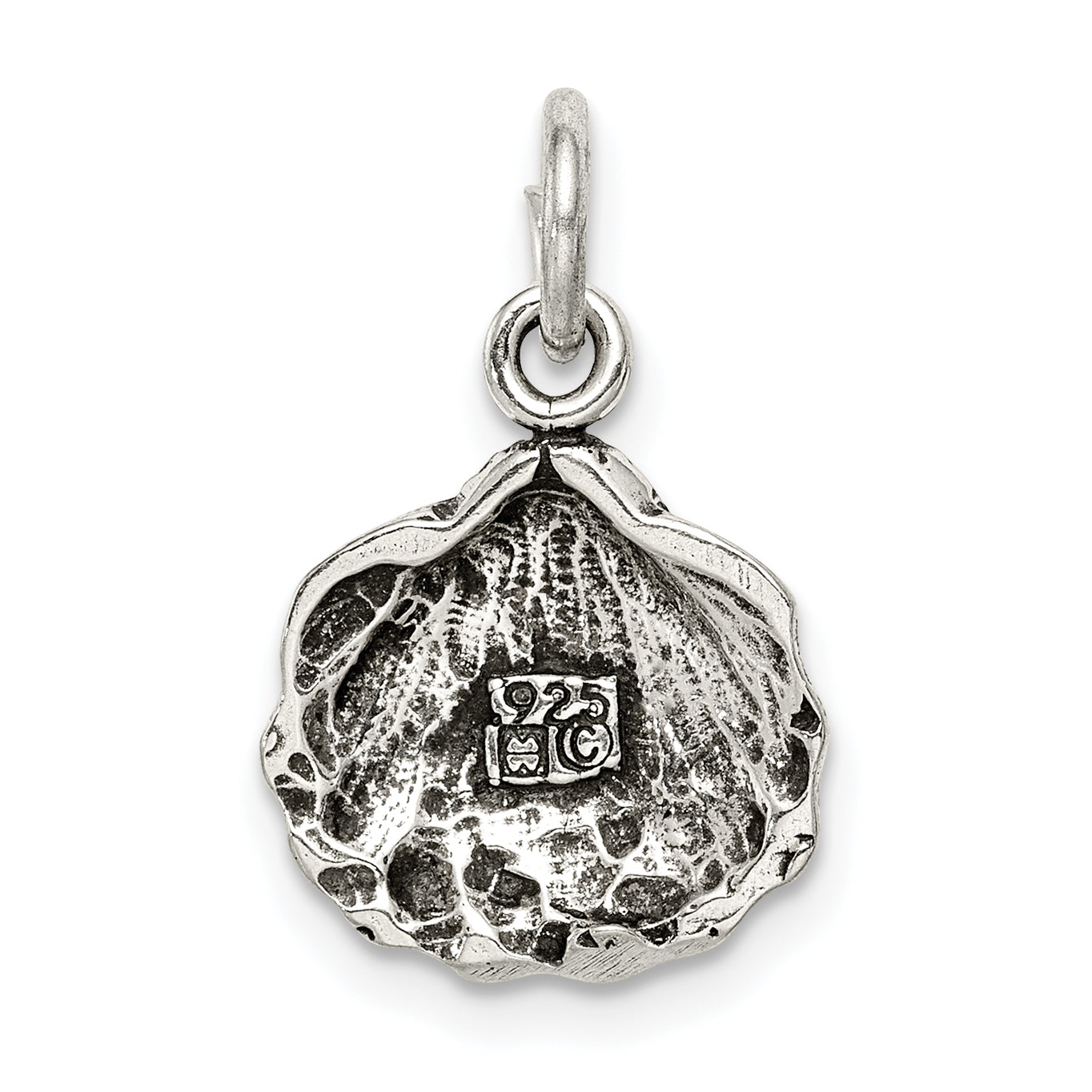 Sophia Jewelers Sterling Silver Antiqued Seashell Charm Vintage Elegance