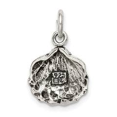 Sophia Jewelers Sterling Silver Antiqued Seashell Charm Vintage Elegance