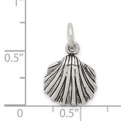 Sophia Jewelers Sterling Silver Antiqued Seashell Charm Vintage Elegance