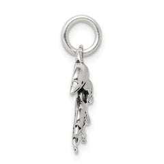 Sophia Jewelers Men's Antiqued Sterling Silver Dolphin Charm