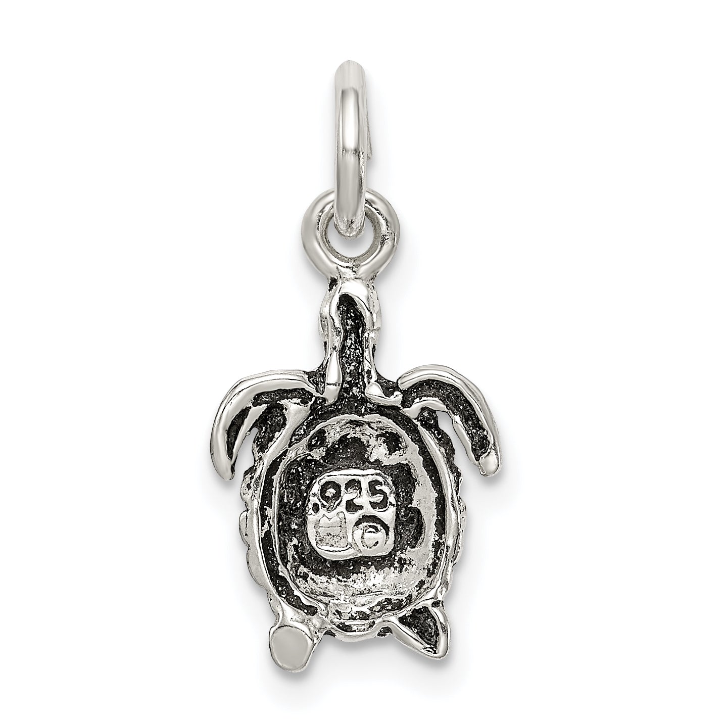 Sterling Silver Antiqued Turtle Charm