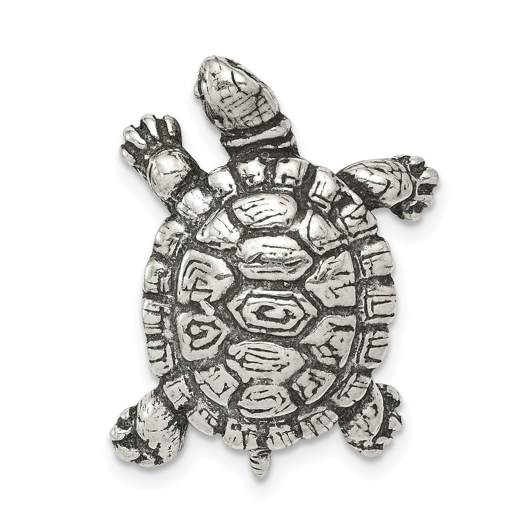 Sterling Silver Antiqued Turtle Charm