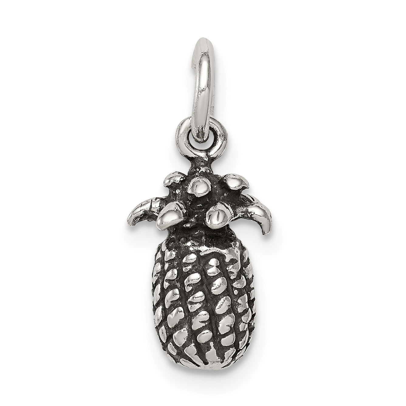 Sterling Silver Antiqued Pineapple Charm