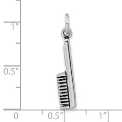 Sterling Silver Antiqued Hair Comb Charm