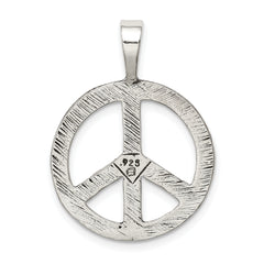 Sterling Silver Antiqued Peace Sign Charm