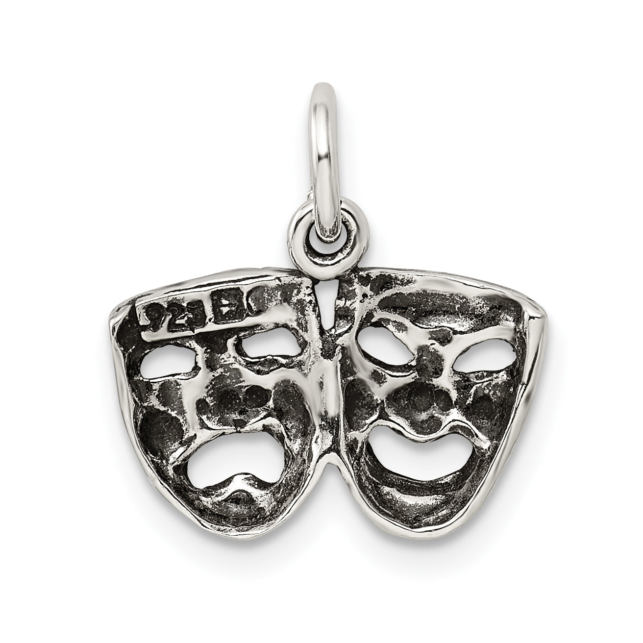 Sterling Silver Antiqued Comedy/Tragedy Face Charms