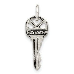 Sophia Jewelers Sterling Silver 925 Key Charm Vintage Inspired Pendant