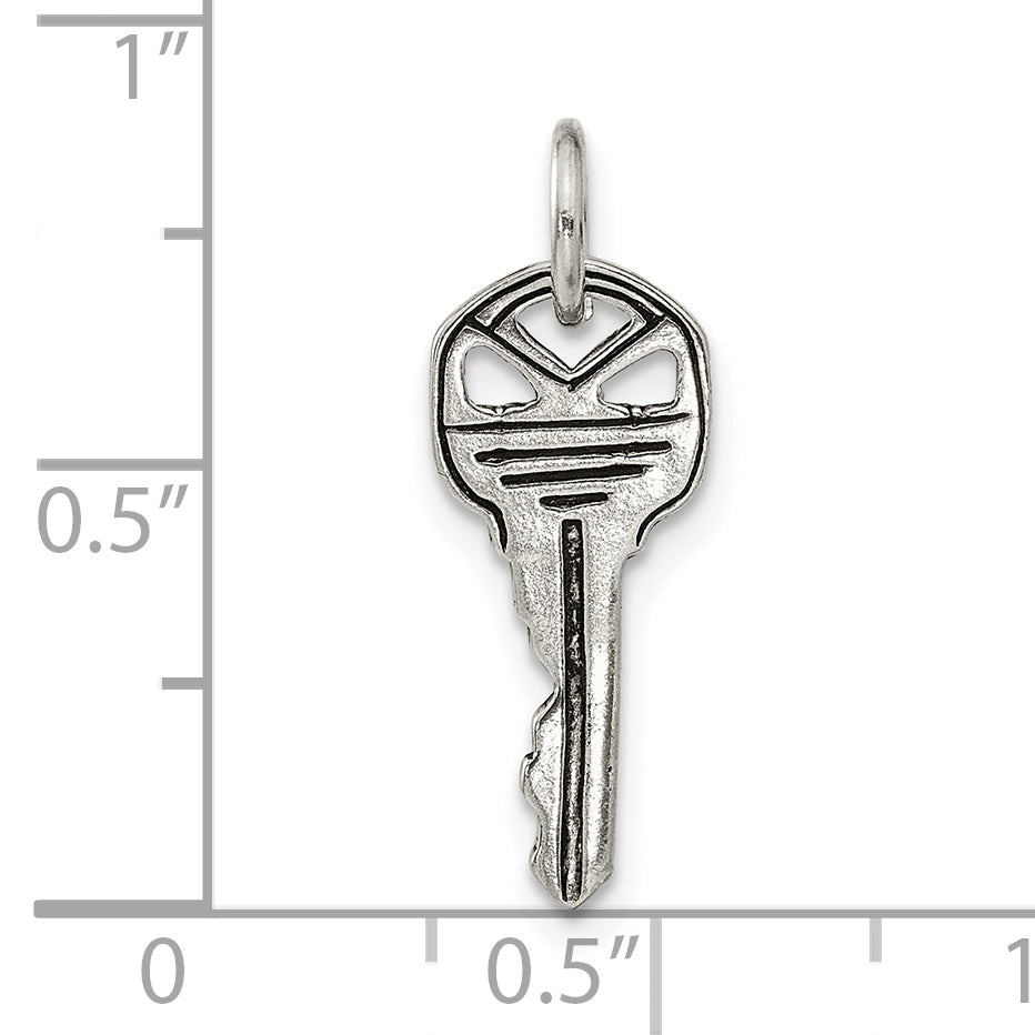 Sophia Jewelers Sterling Silver 925 Key Charm Vintage Inspired Pendant