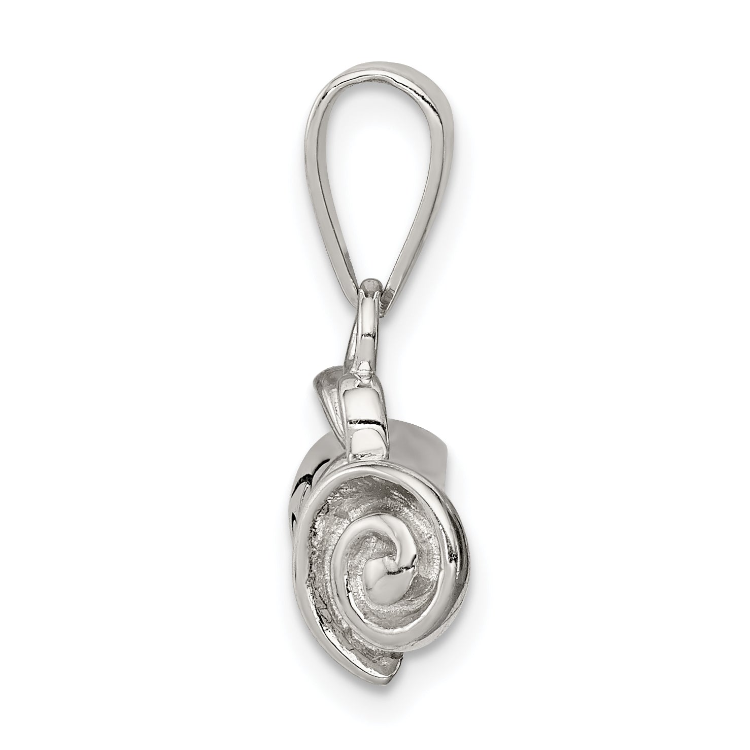 Sterling Silver Rhodium-plated Rolled-Up Diploma Charm