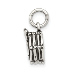 Sterling Silver Antiqued Drum Charm