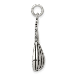 Sterling Silver Antiqued Mandolin Charm