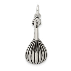 Sterling Silver Antiqued Mandolin Charm