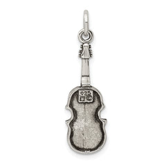 Sterling Silver Antiqued Viola Charm