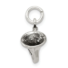 Sterling Silver Antiqued French Horn Charm