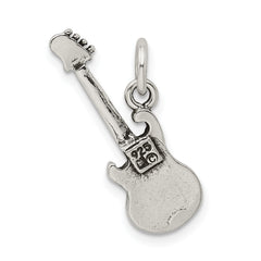 Sterling Silver Antiqued Electric Guitar Charm