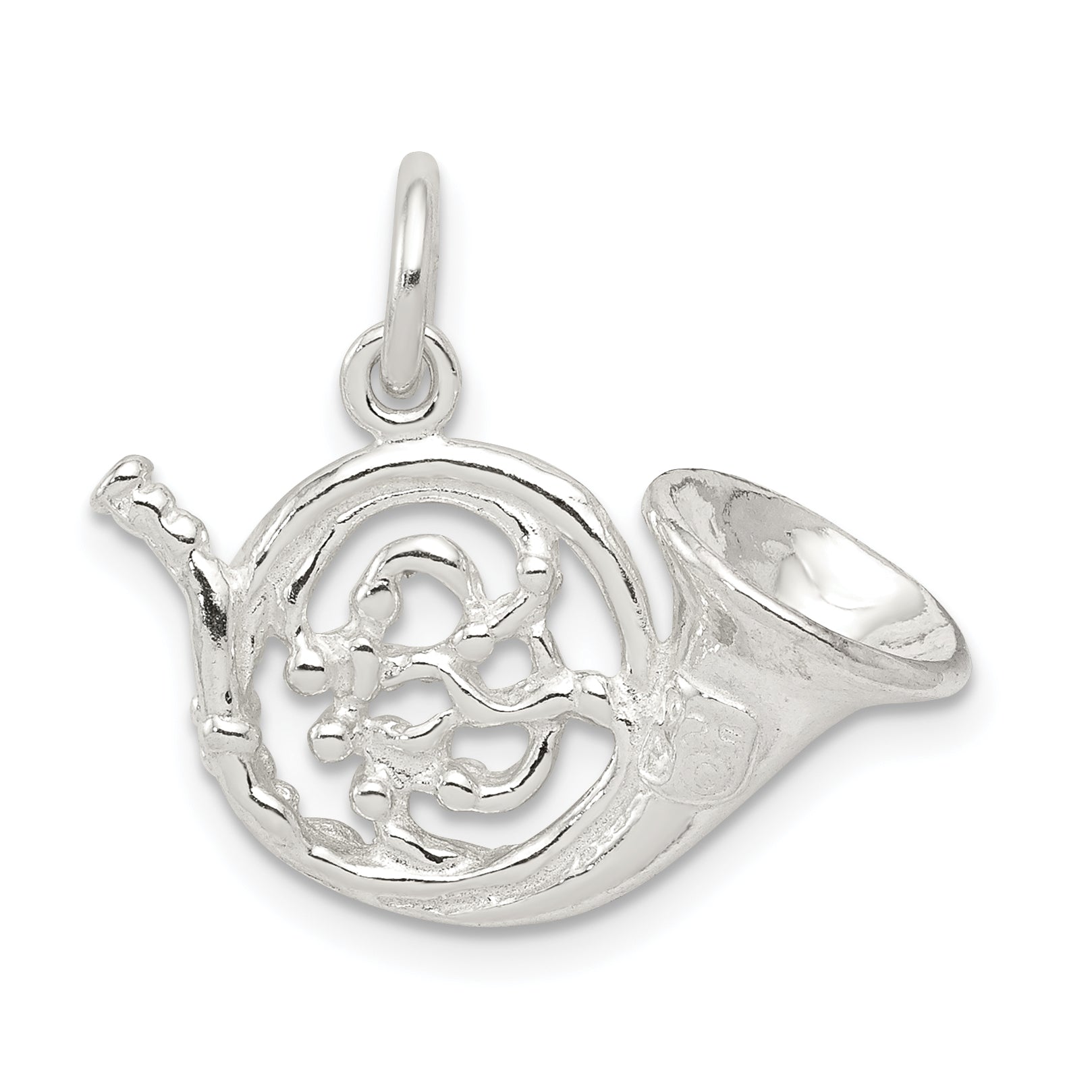 Sterling Silver French Horn Charm