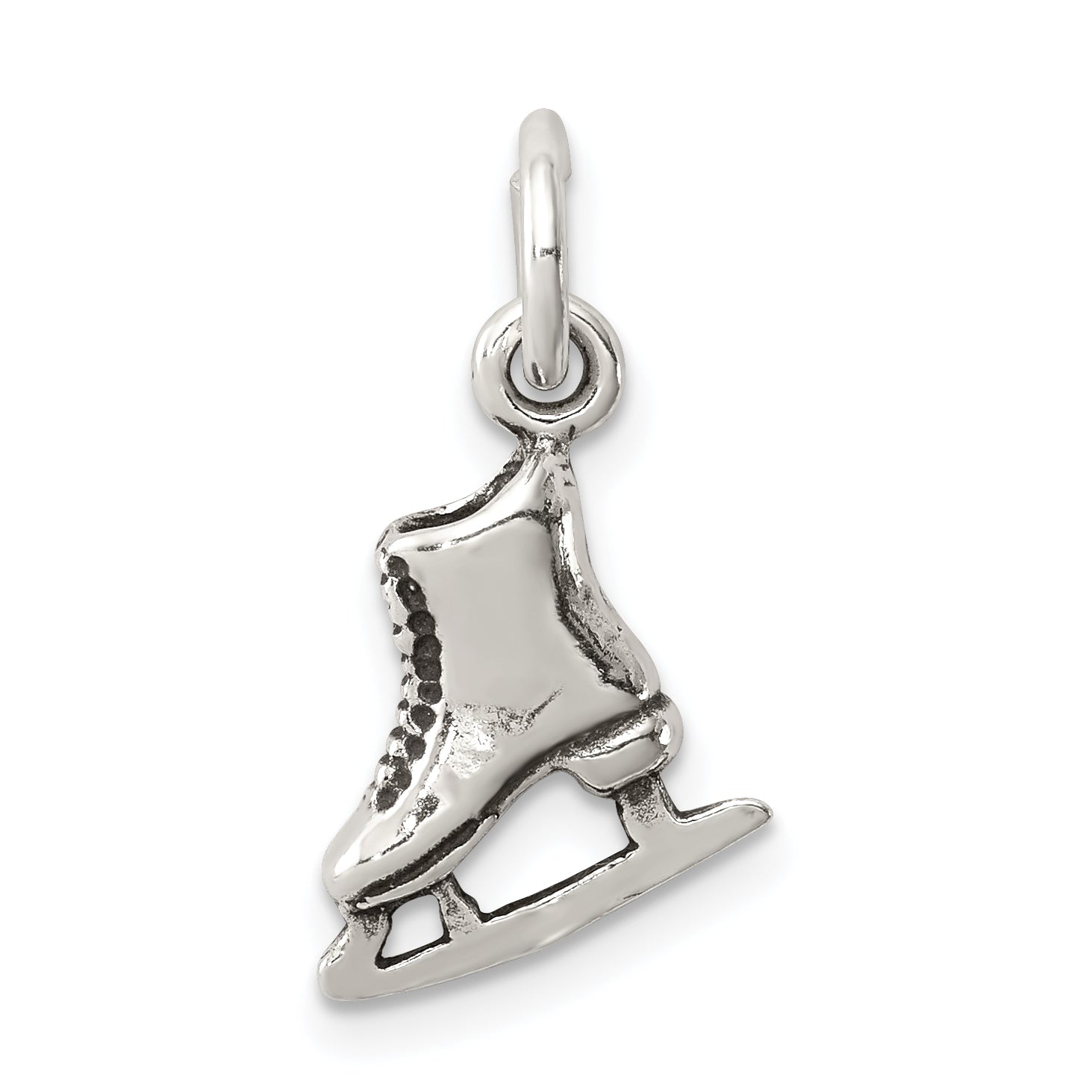 Sterling Silver Antiqued Ice Skate Charm