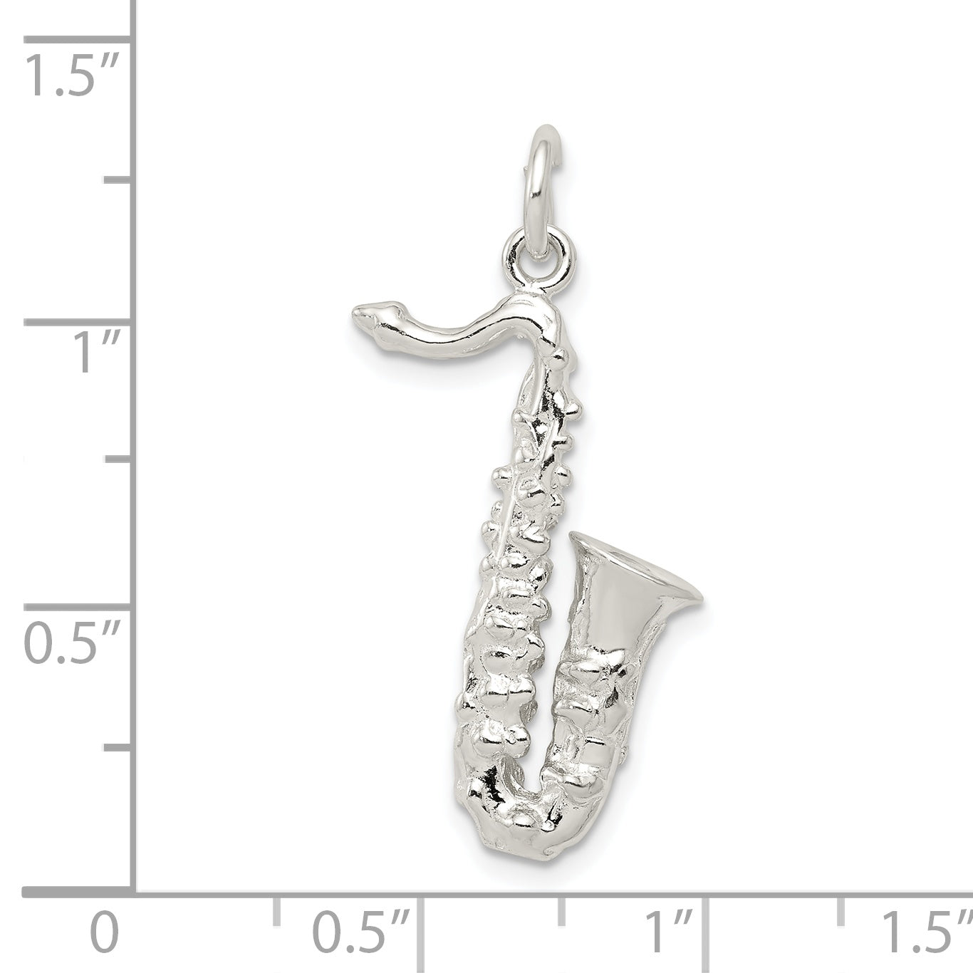 Sterling Silver Saxophone Charm