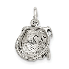 Sterling Silver Antiqued Bull Dog Charm